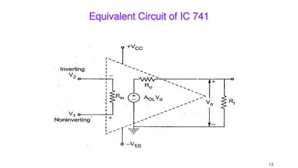 equivalent circuit of ic 741