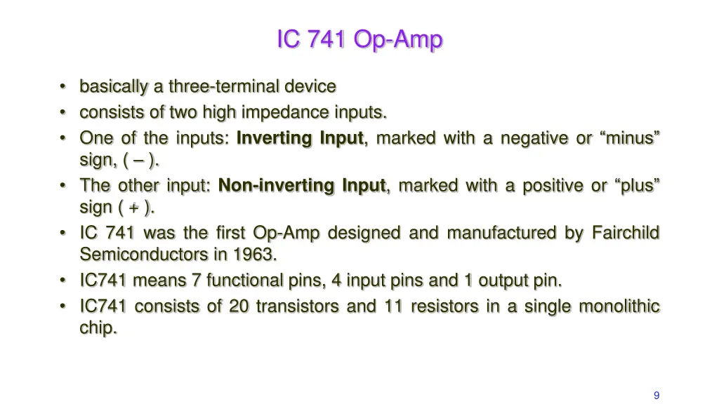 ic 741 op amp
