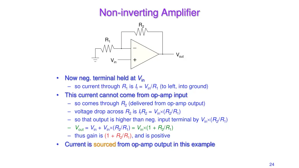 non inverting amplifier