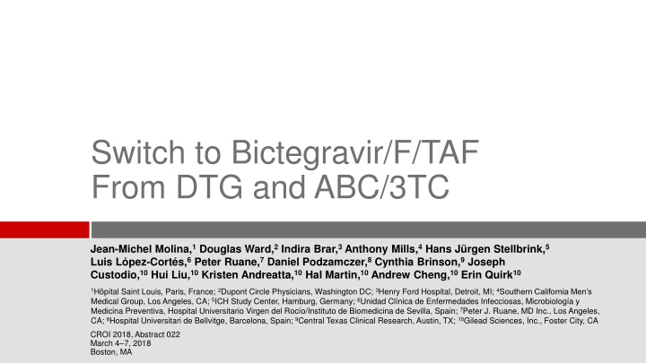 switch to bictegravir f taf from dtg and abc 3tc