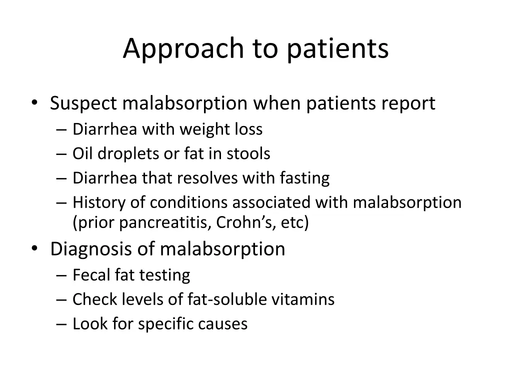 approach to patients