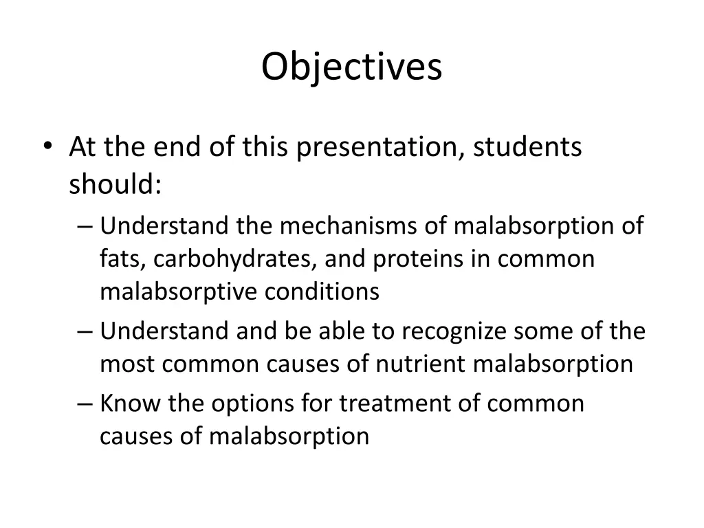 objectives
