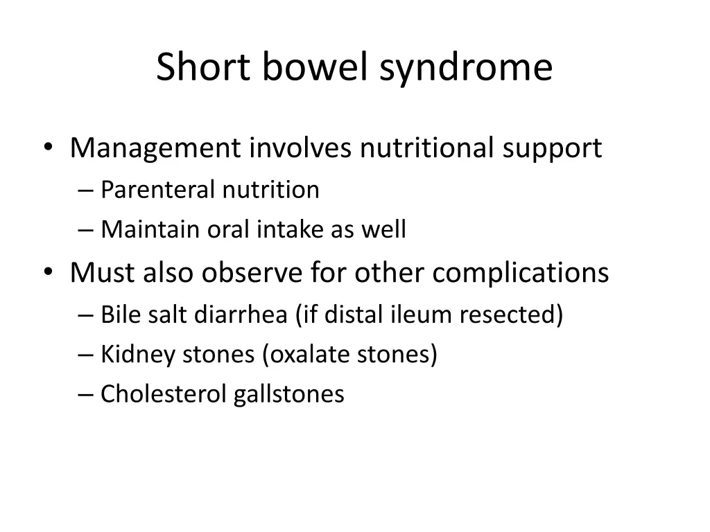 short bowel syndrome 2