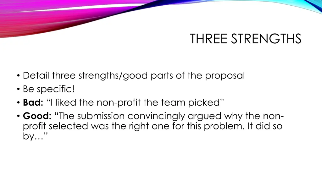 three strengths