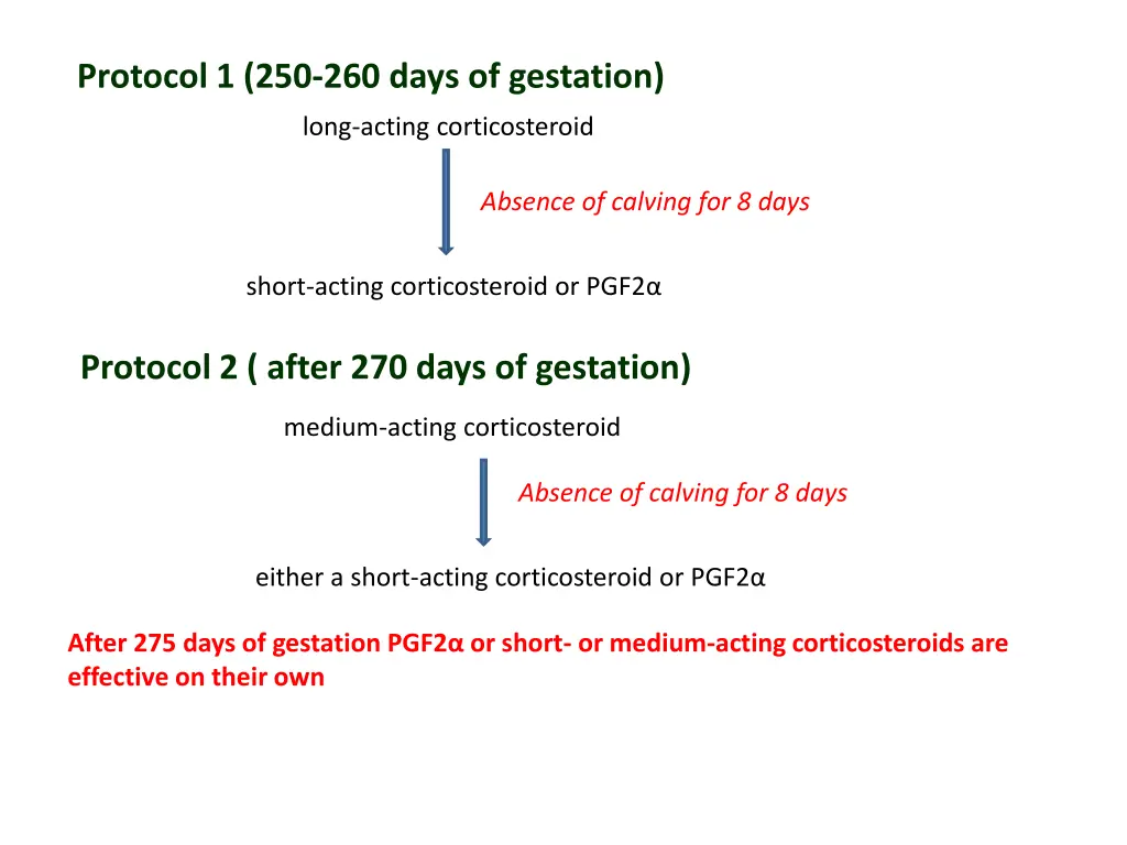 protocol 1 250 260 days of gestation