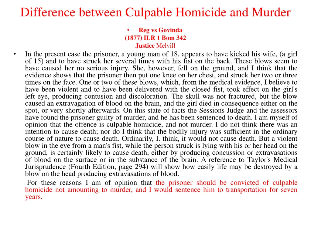 difference between culpable homicide and murder