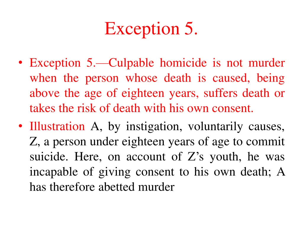 exception 5