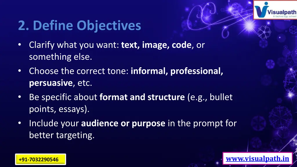 2 define objectives
