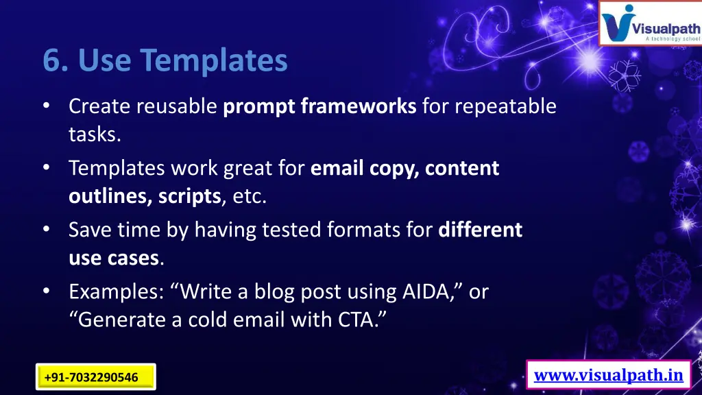6 use templates