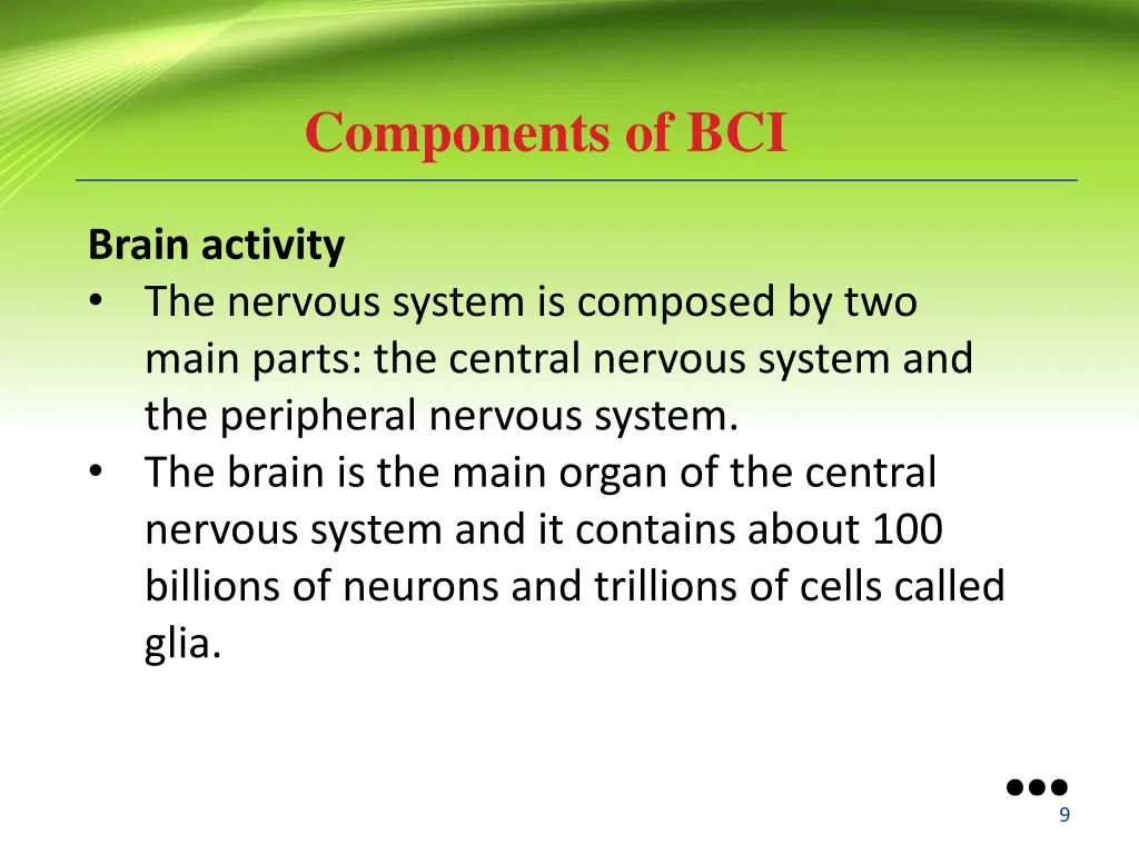 components of bci