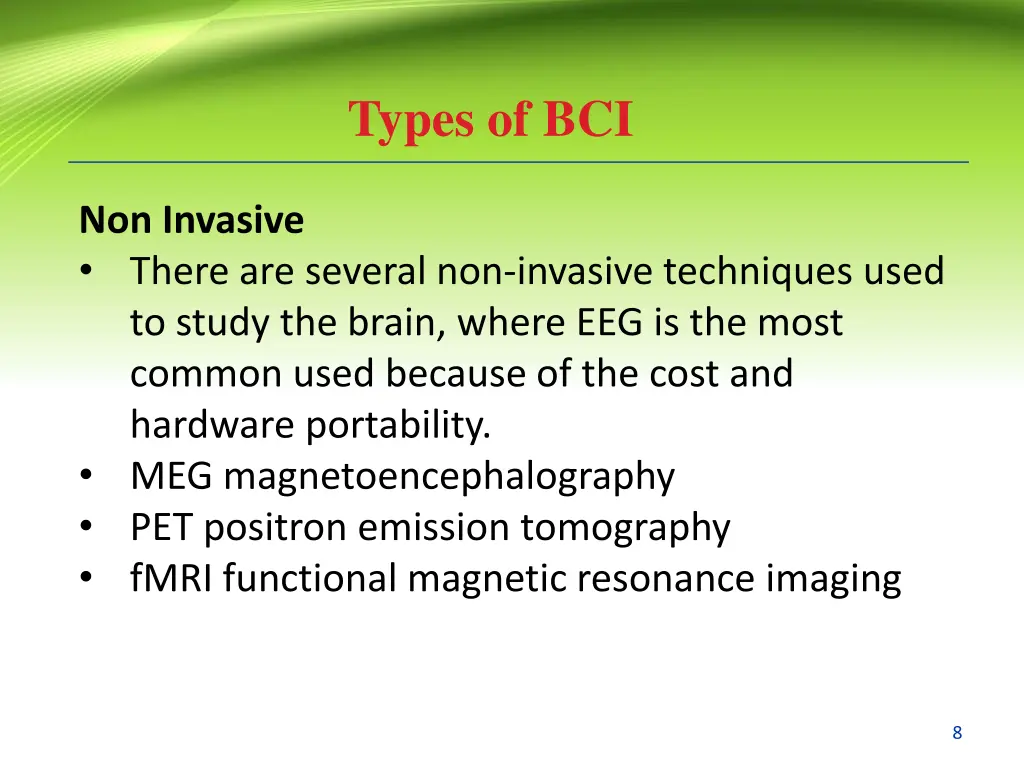 types of bci 2