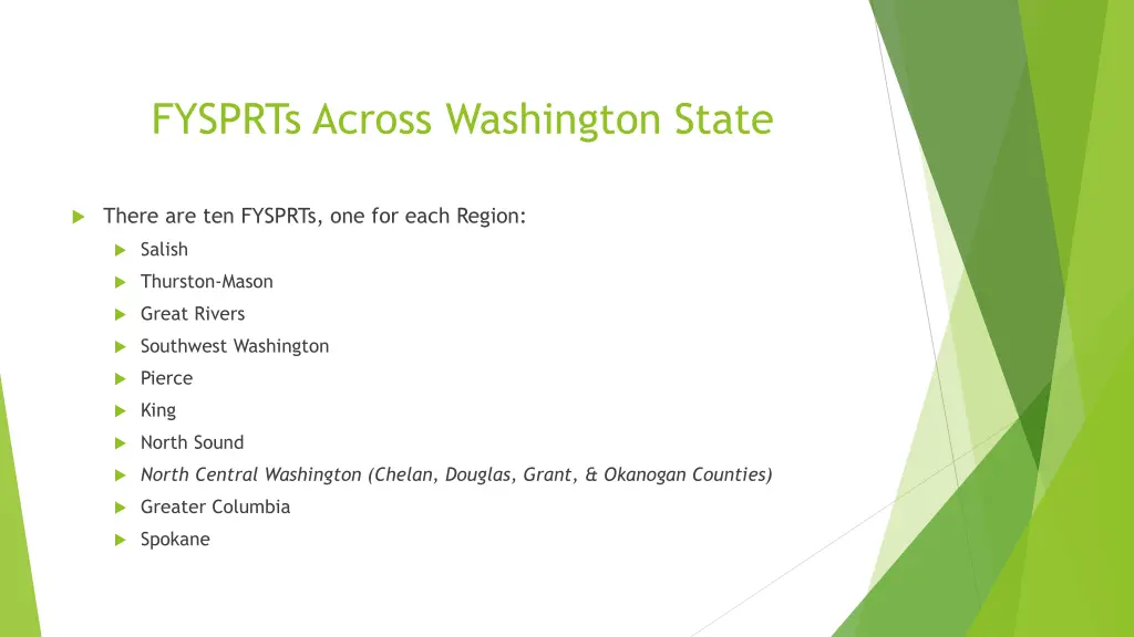 fysprts across washington state