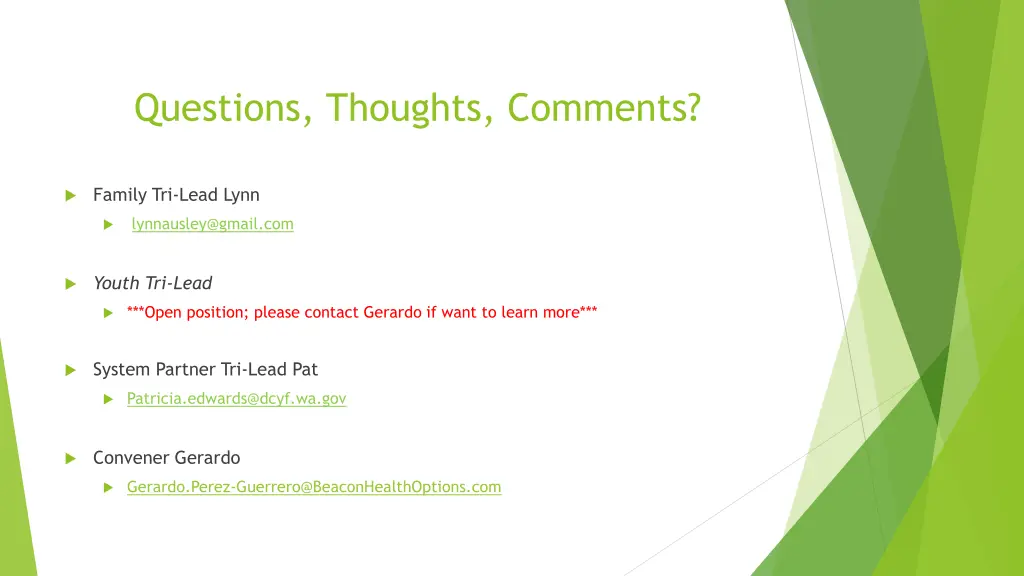 questions thoughts comments
