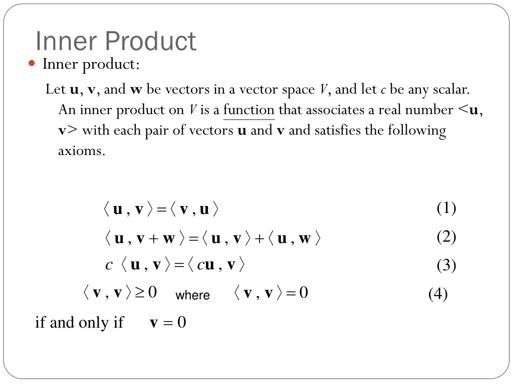 inner product inner product