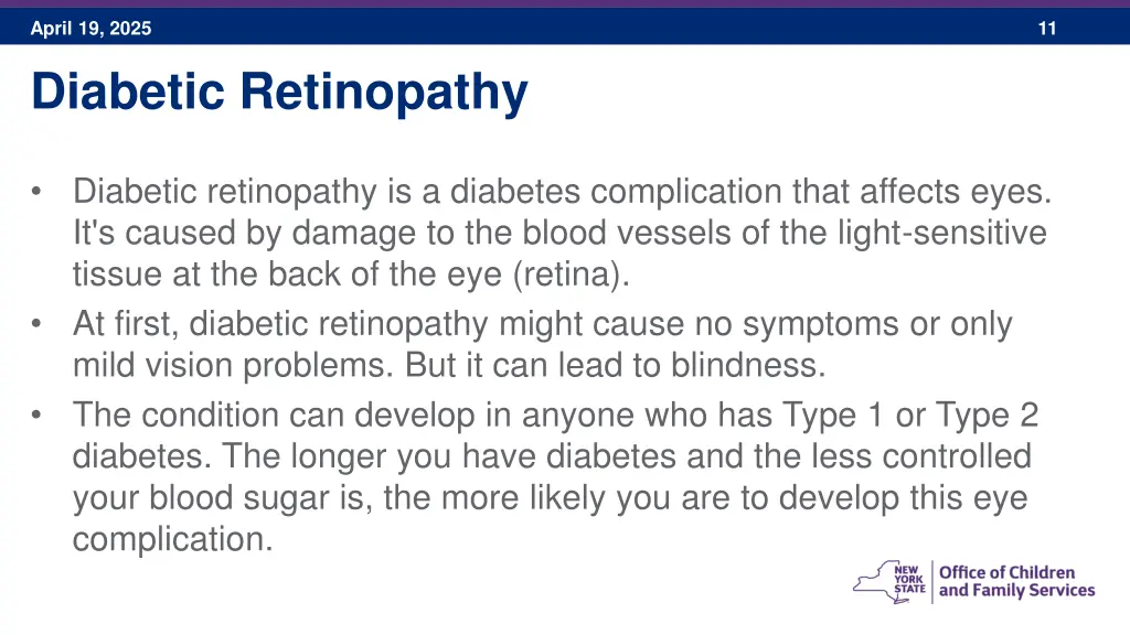 april 19 2025 diabetic retinopathy