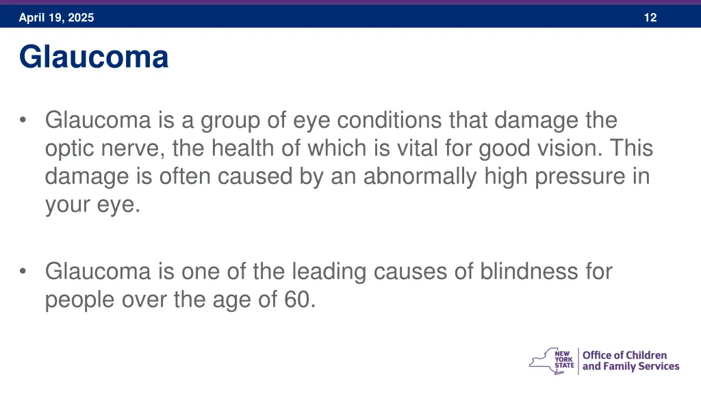 april 19 2025 glaucoma