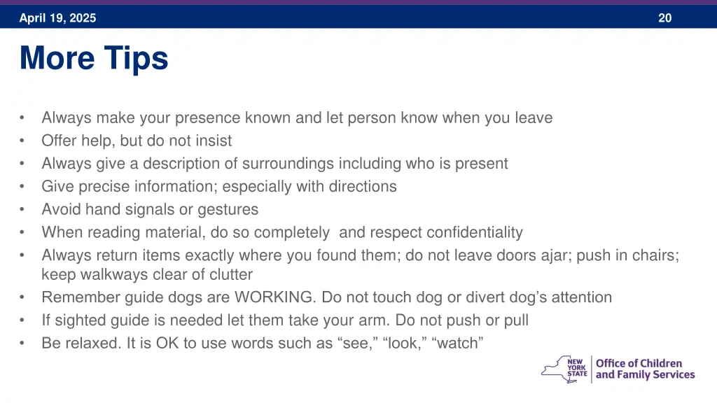 april 19 2025 more tips