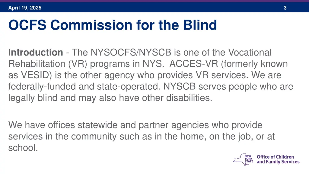 april 19 2025 ocfs commission for the blind 1