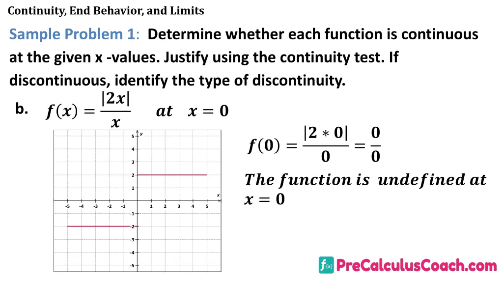 continuity end behavior and limits 13