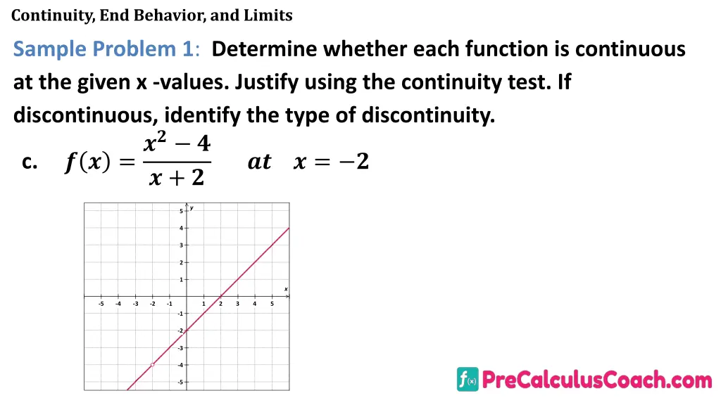 continuity end behavior and limits 17