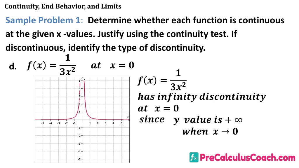 continuity end behavior and limits 26