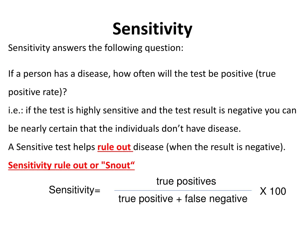 sensitivity