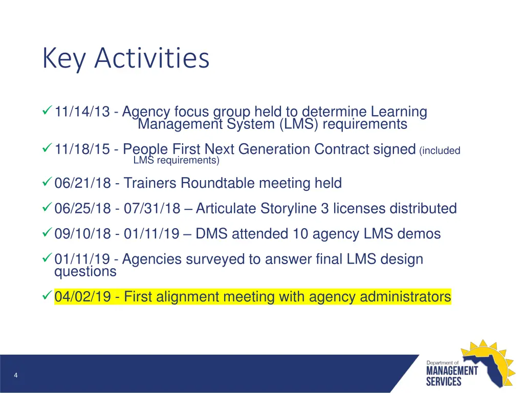 key activities
