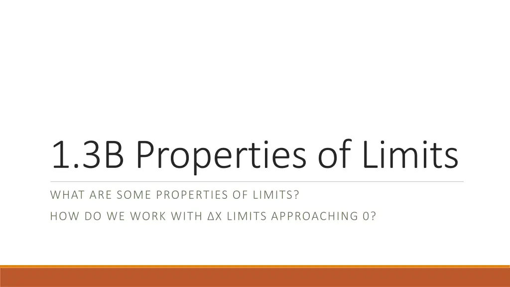 1 3b properties of limits