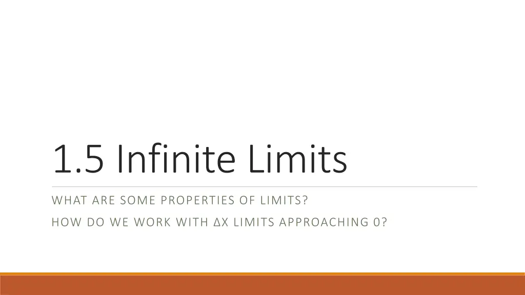 1 5 infinite limits