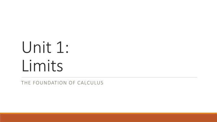 unit 1 limits