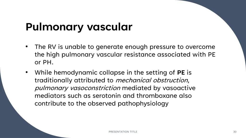 pulmonary vascular
