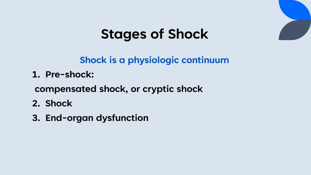 stages of shock