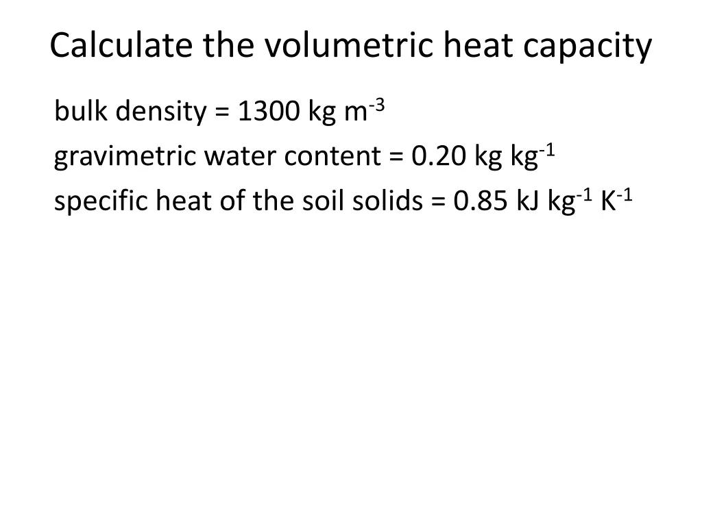 calculate the volumetric heat capacity