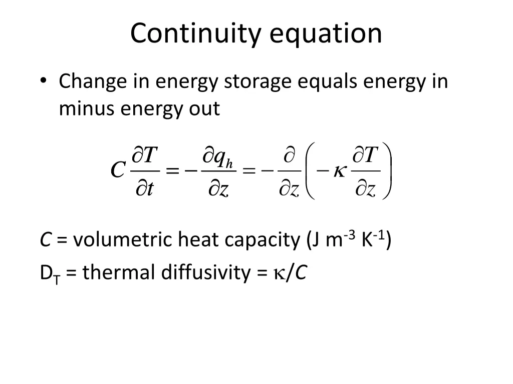 continuity equation