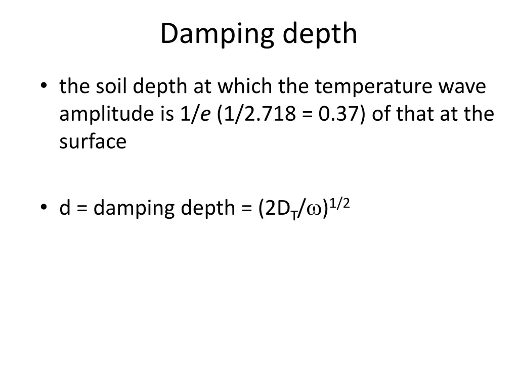 damping depth