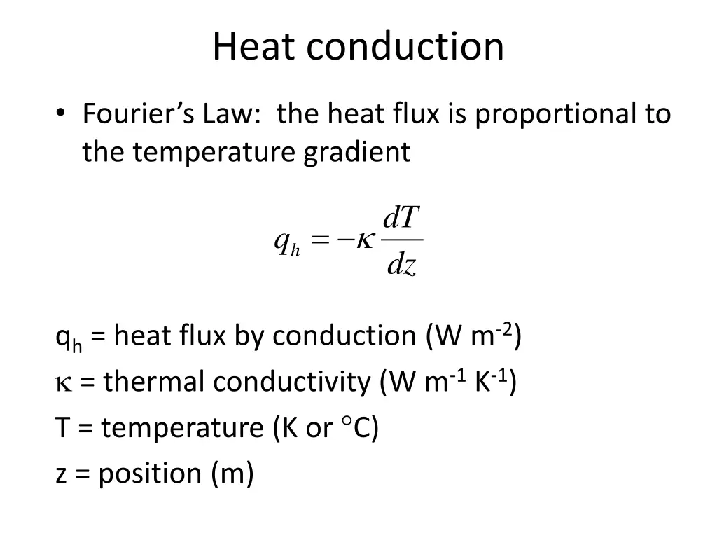 heat conduction