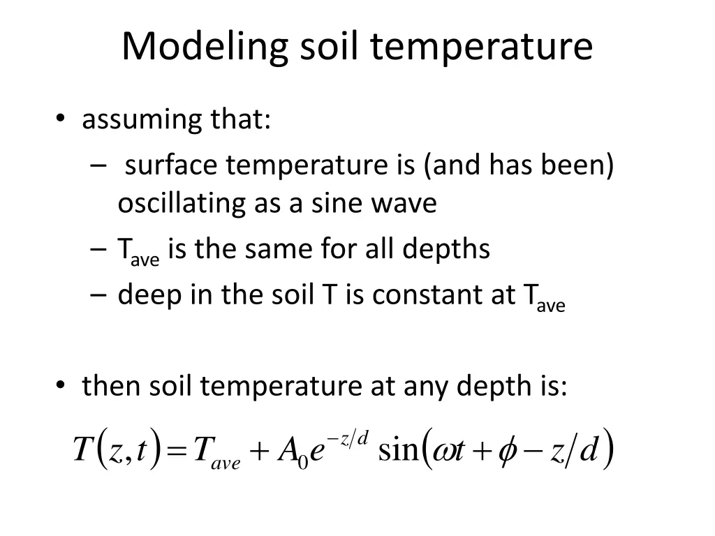 modeling soil temperature