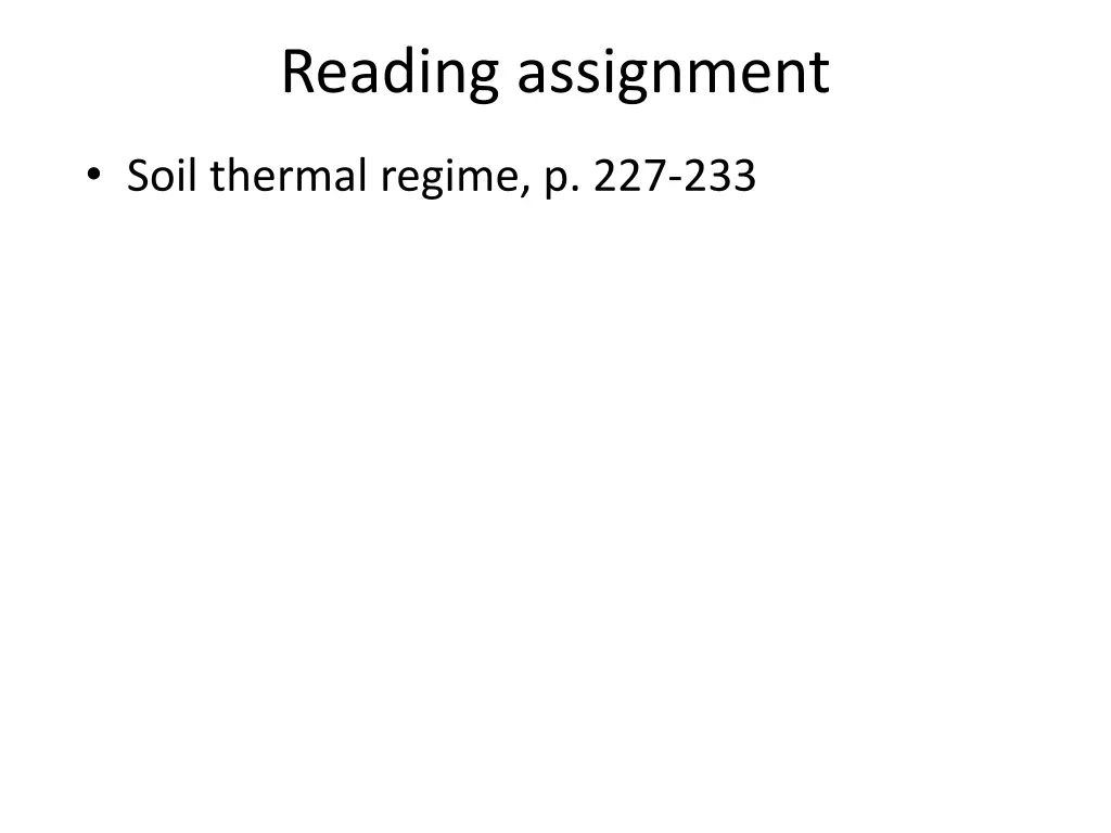 reading assignment 1