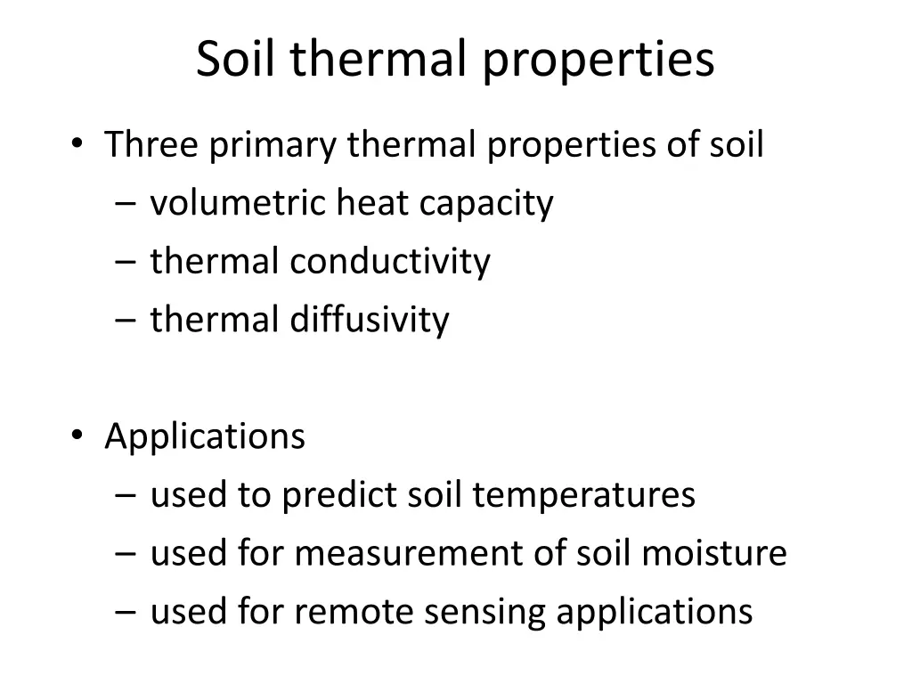 soil thermal properties