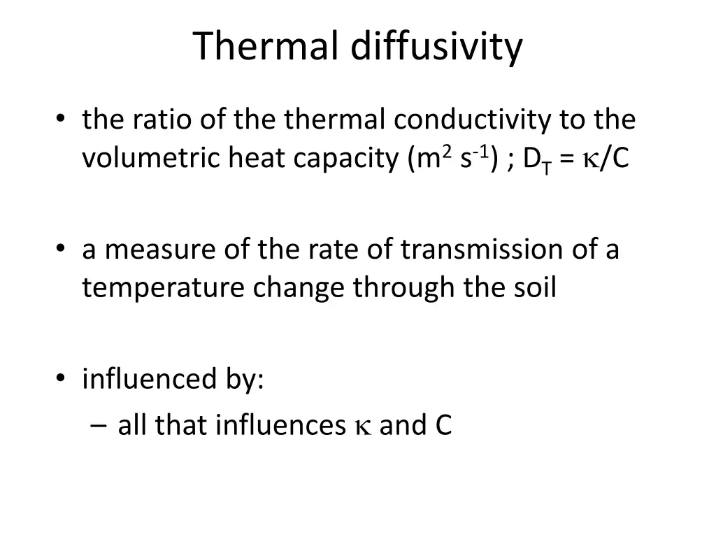 thermal diffusivity