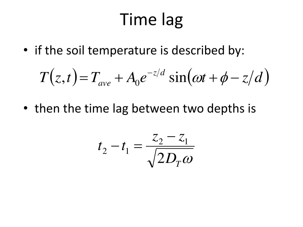time lag