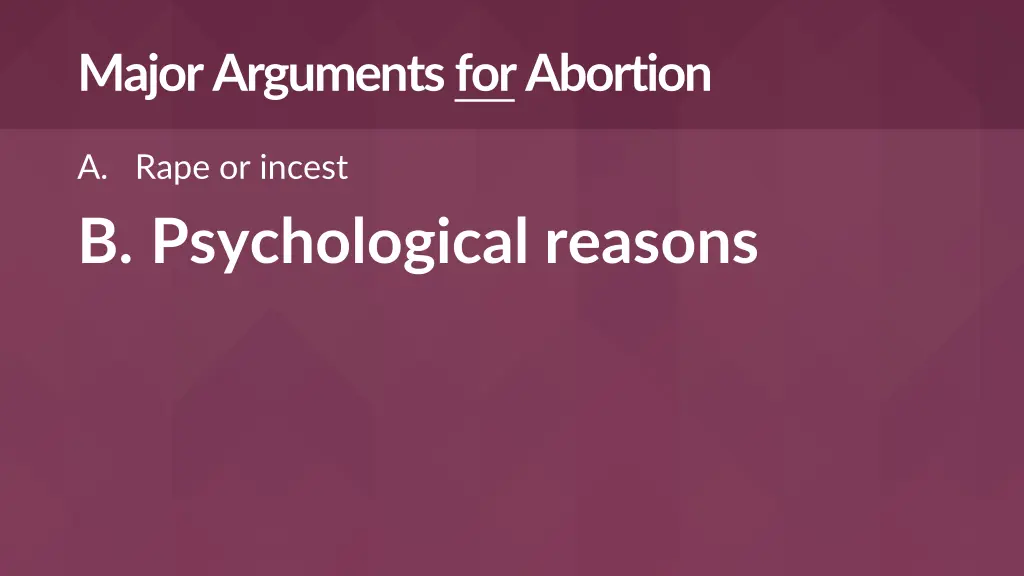 major arguments forabortion 1