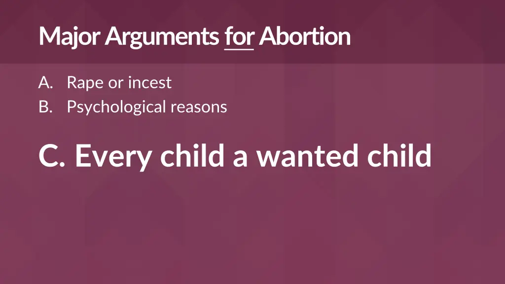 major arguments forabortion 2
