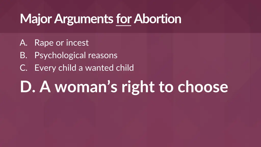 major arguments forabortion 3
