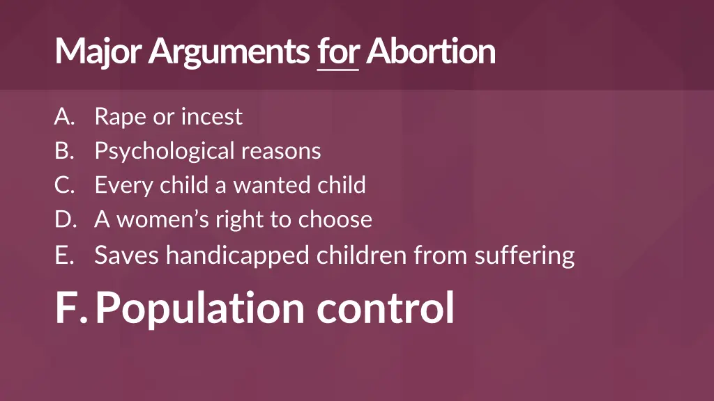major arguments forabortion 5