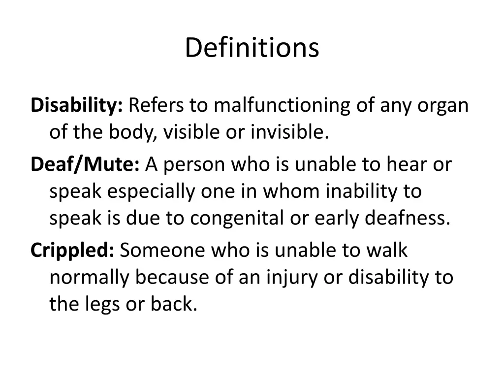 definitions
