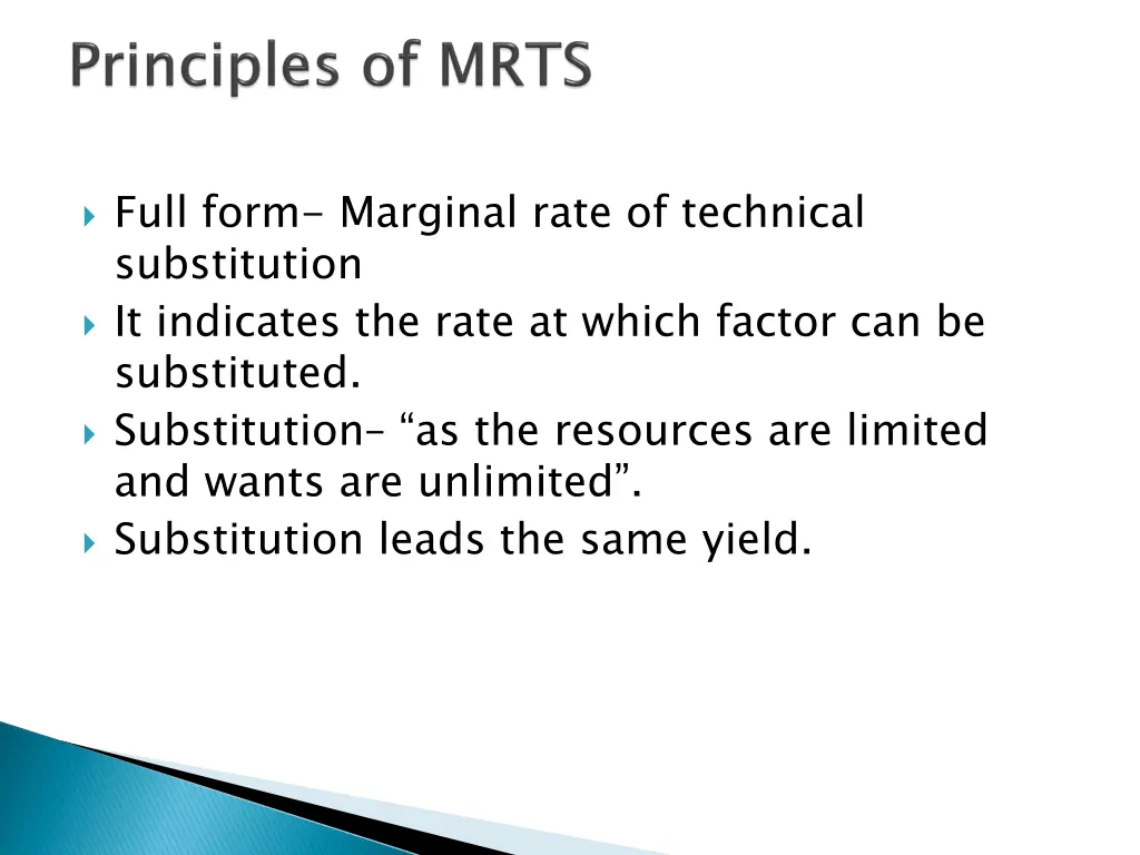full form marginal rate of technical substitution