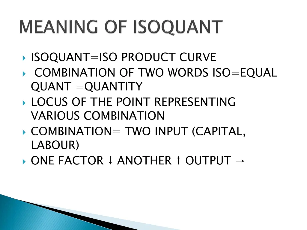 isoquant iso product curve combination