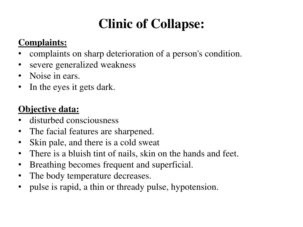 clinic of collapse