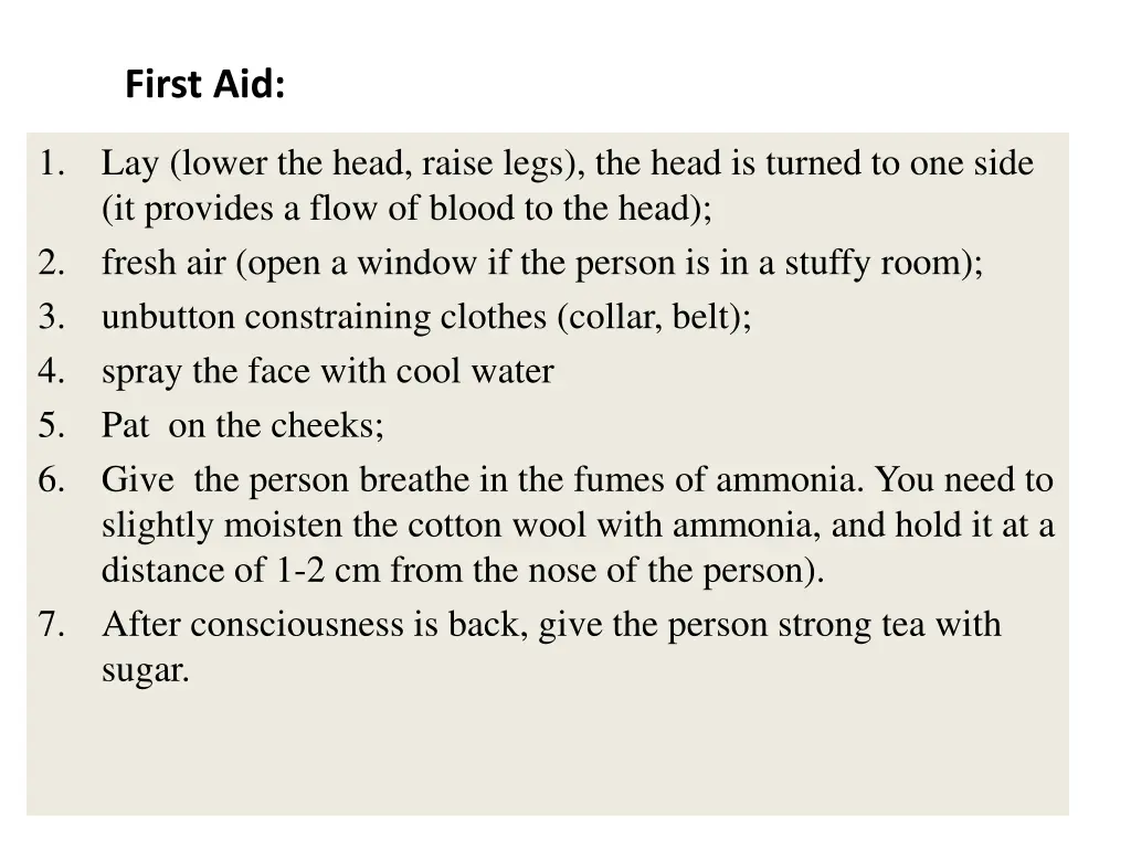first aid